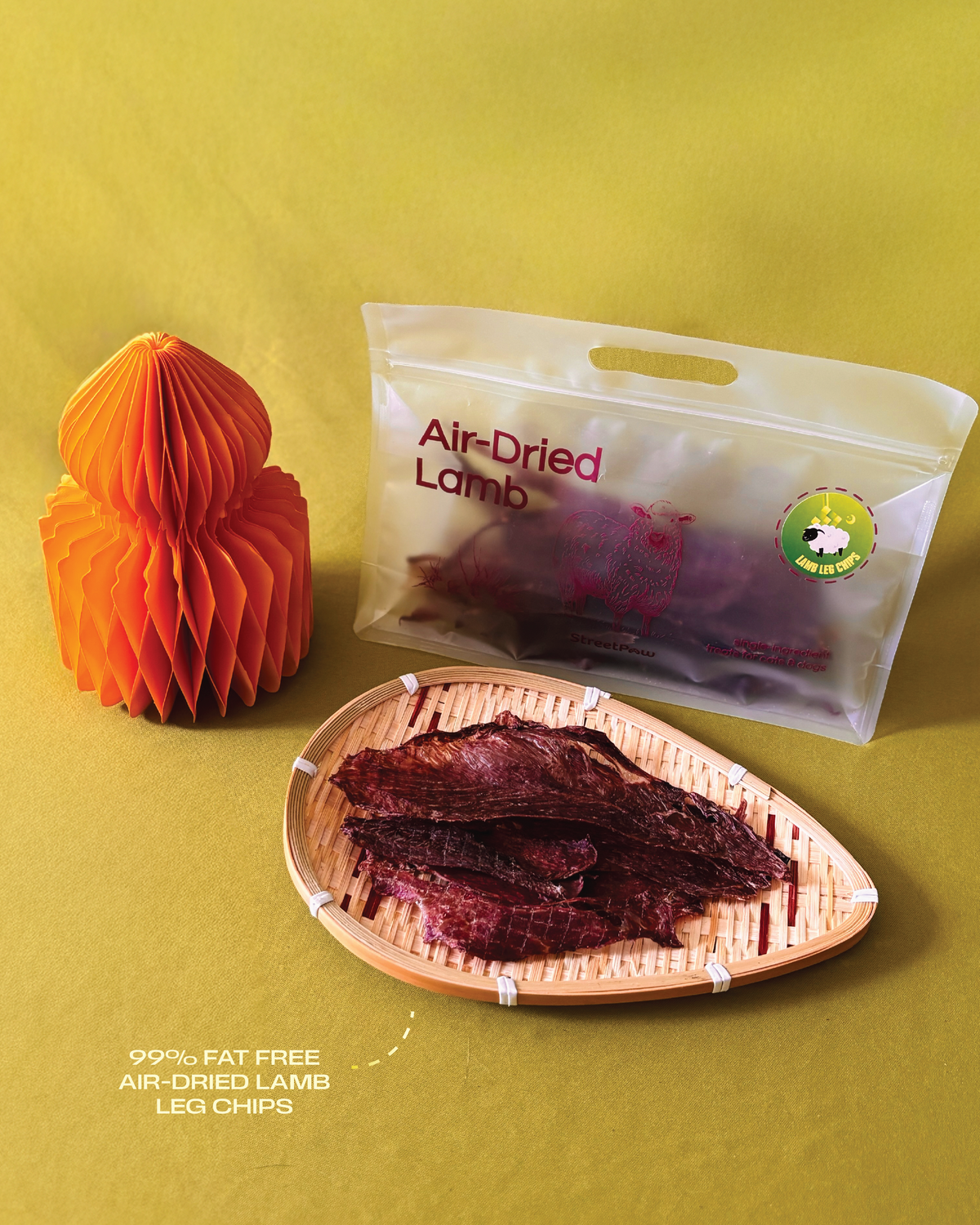 🐑 Air-Dried 99% Fat-Free Lamb Leg Chips