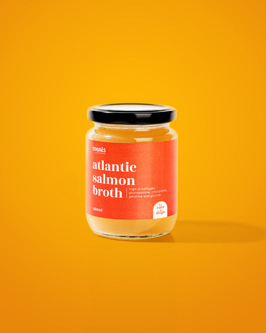 Atlantic Salmon Bone Broth 250ml (contains chicken) [For Cats🐱 and Dogs🐶]