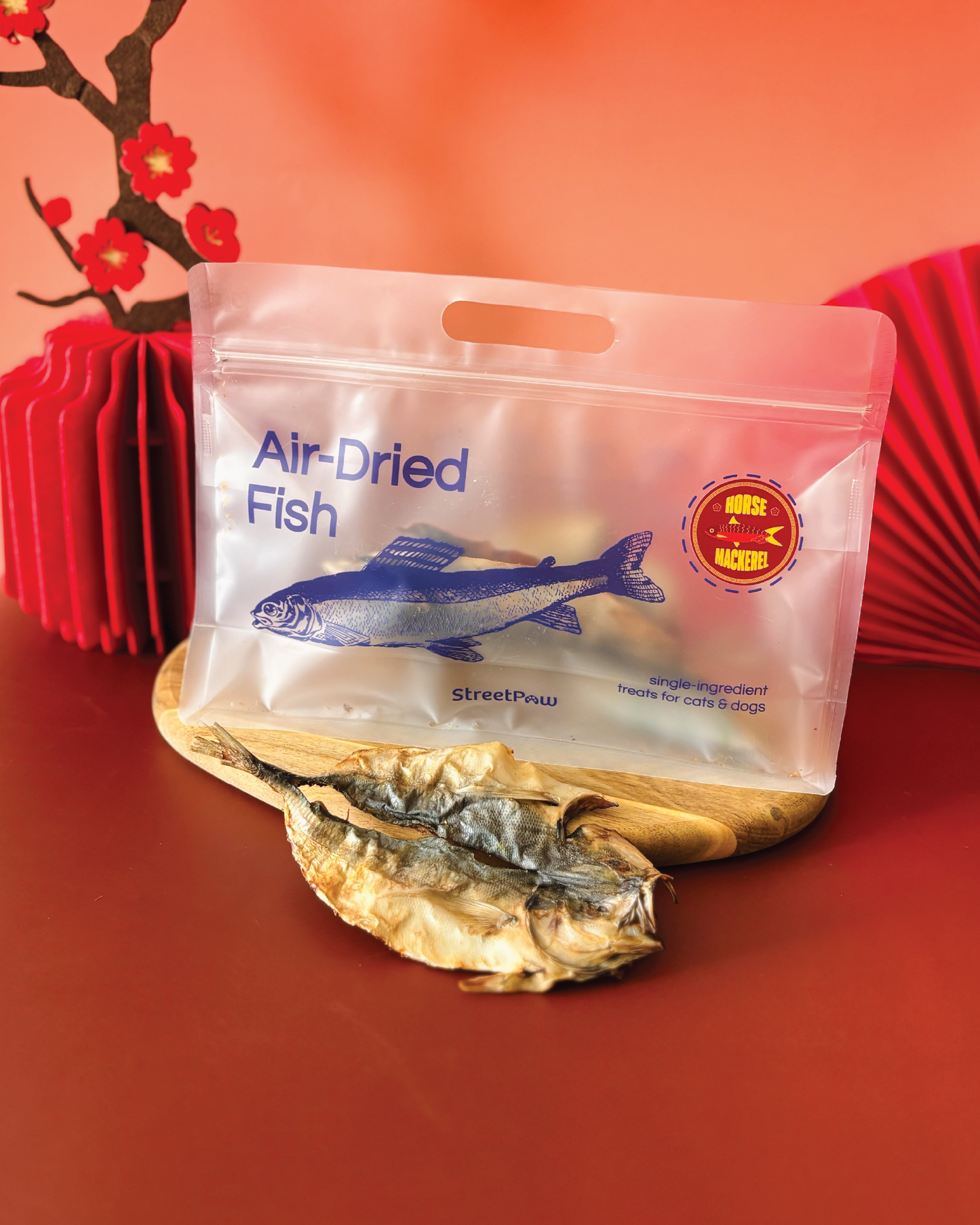 Air Dried Wild Caught Horse Mackerel (60/100g) [For Dogs🐶 and Some Cats (if they like crunchy stuff)🐱]