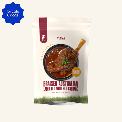 Braised Australian Grass Fed Lamb with Red Cabbage