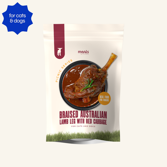 Braised Australian Grass Fed Lamb with Red Cabbage